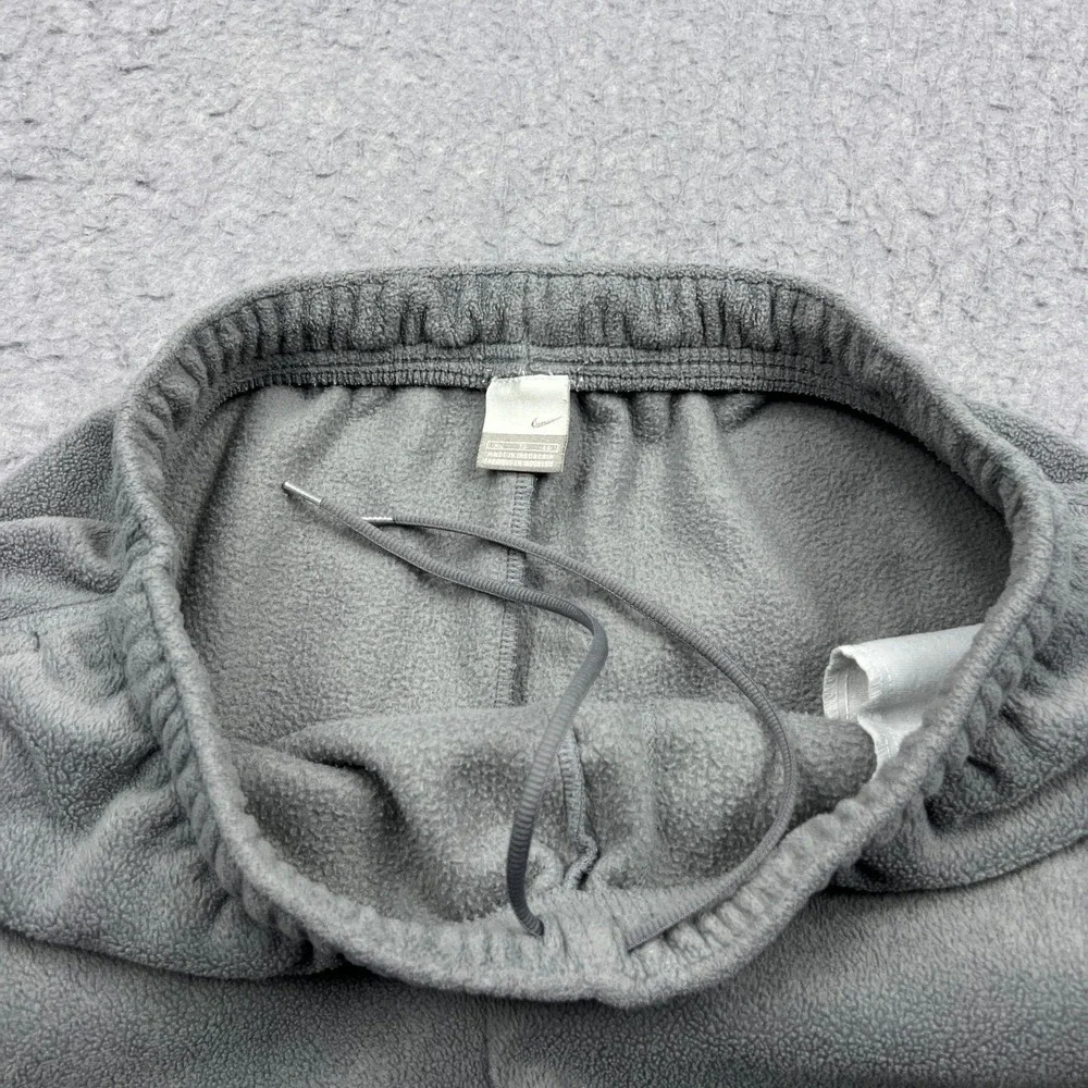 VTG Nike Baggy Sweatpants Men's XL Gray‎ Tag Heavy Fleece Ankle Zip Joggers Y2K